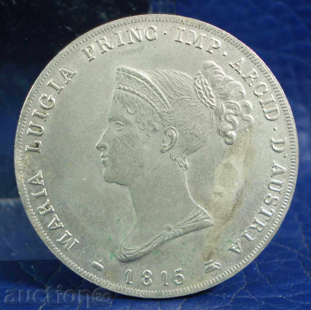 3279 Italy 5 pounds 1814. Silver Replica