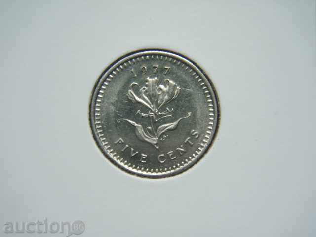 5 Cents 1977 Rhodesia (Rhodesia) - Unc 5 Cents 1977 Rhodesia (Rhodesia) - Unc