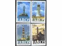 Чисти марки Морски Фарове  2014  Куба