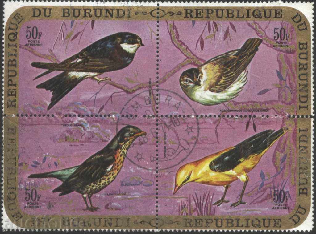 Delivery of Stamped Birds 1971 from Burundi Delivery of Stamped Birds 1971 from Burundi