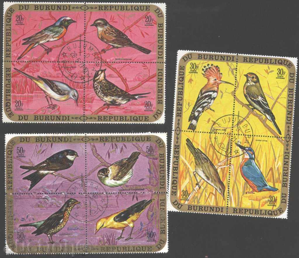 Клеймовани марки  Птици 1971  от Бурунди