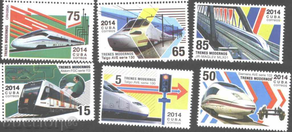Чисти марки Влакове 2014 Куба