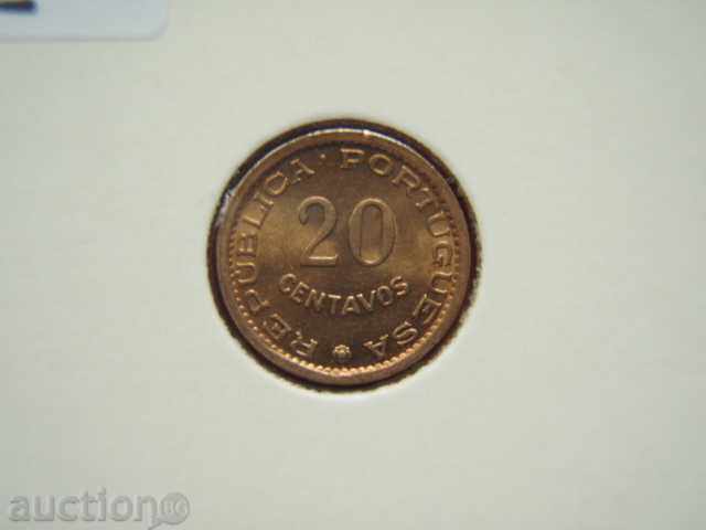 20 Centavos 1974 Mozambique (RARE!!!) - Unc with price € 22.89 | 44.77 BGN 20 Centavos 1974 Mozambique (RARE!!!) - Unc with price € 22.89 | 44.77 BGN