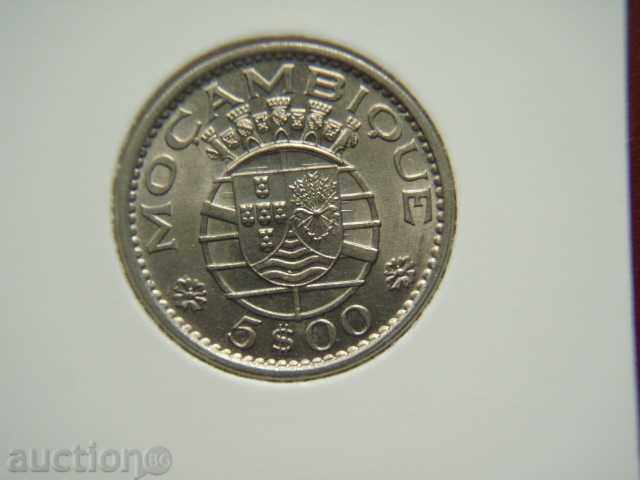 5 Escudos 1973 Mozambique - Unc 5 Escudos 1973 Mozambique - Unc
