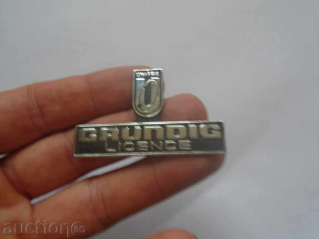 Auction STARA METAL EMBLEM "GRUNDIG" Auction STARA METAL EMBLEM "GRUNDIG"