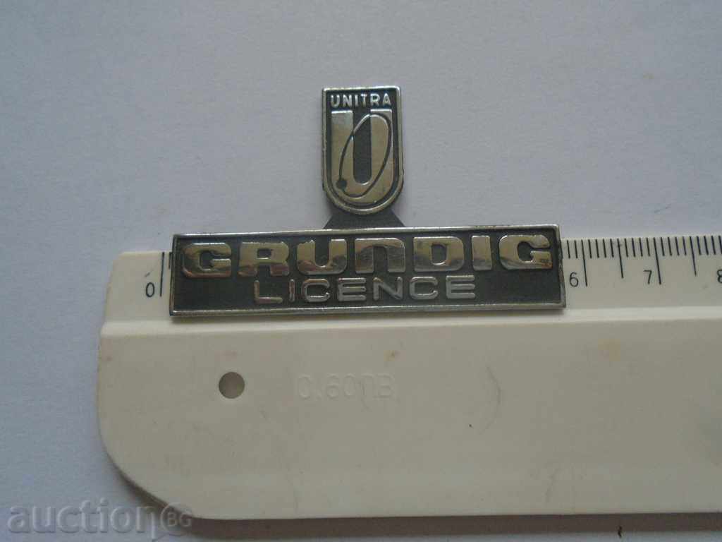 STARA METAL EMBLEM "GRUNDIG" - 6 STARA METAL EMBLEM "GRUNDIG" - 6