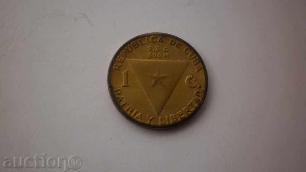 Copper Coin Centaut 1 cent 1953