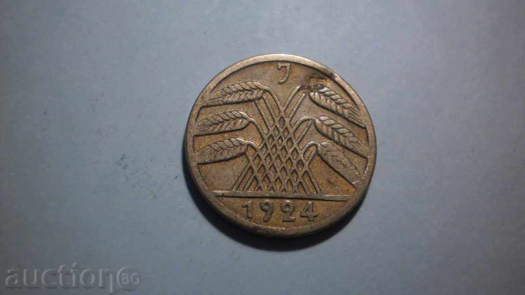 Монета 5 RENTENPFENNIG 1924 J Германия с цена € 1.02 | 1.99 лв.