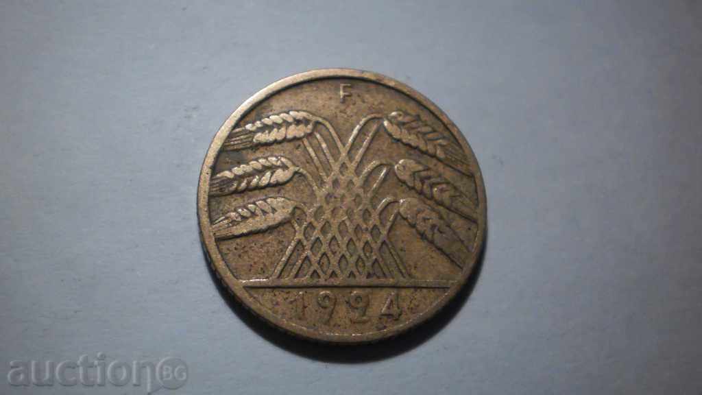 Moneda 10 RENTENPFENNIG 1924 F Germania cu preț € 1.02 | 1.99 BGN