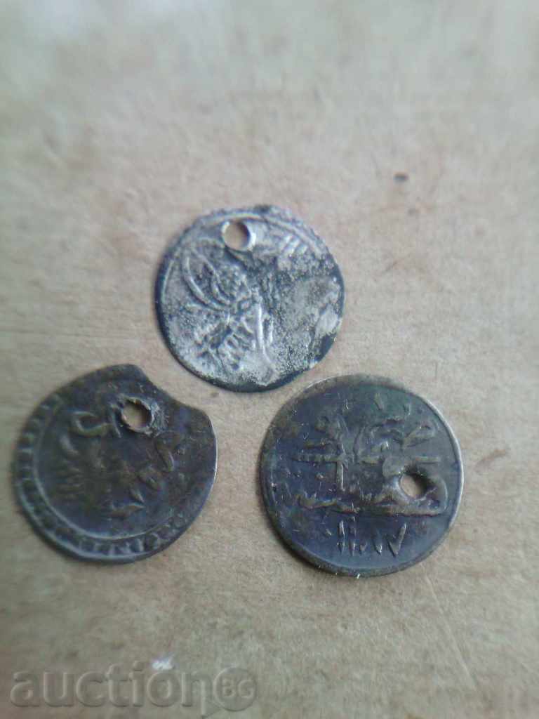 стари сребърни монети акчета редкаж
