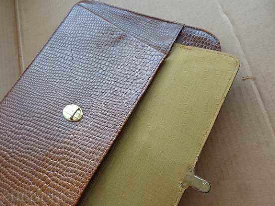 Old Leather Leather Leather Leather Early Sox Folder Wallet - 6