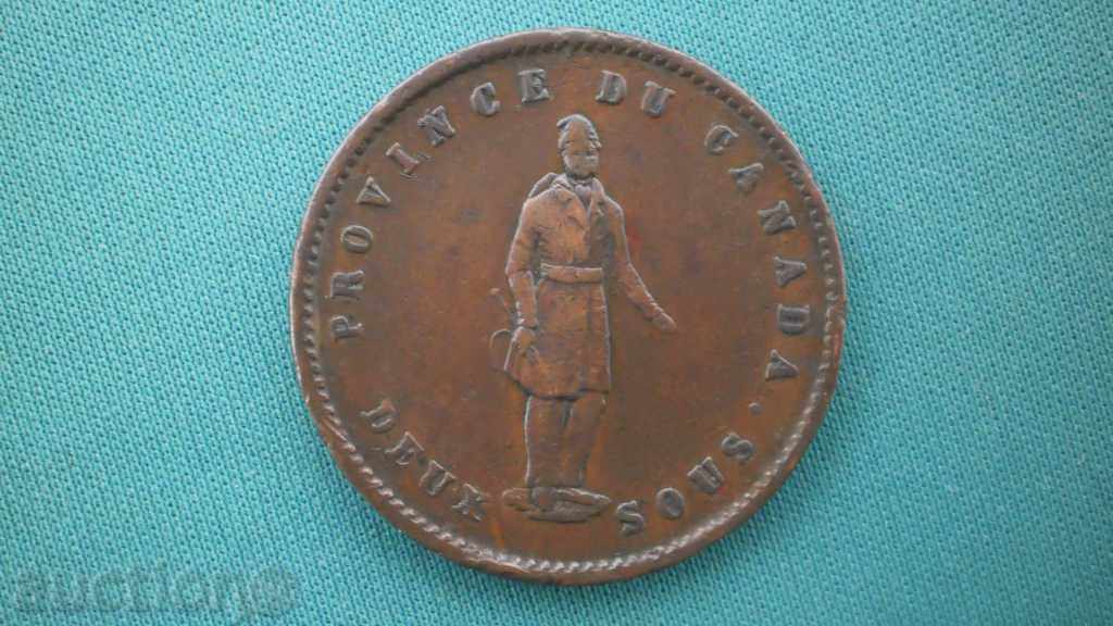 Quebec - Canada, Provincie 1 ban 1852 RRR cu preț € 46.02 | 90.01 BGN