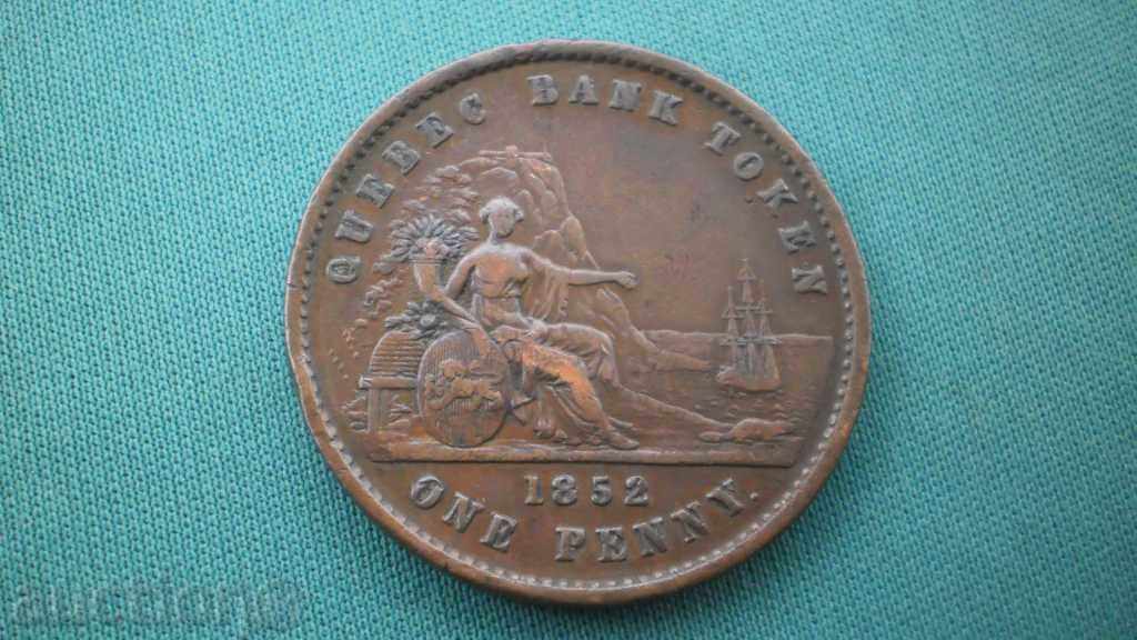 Quebec - Province of Canada 1 Penny 1852 RRR