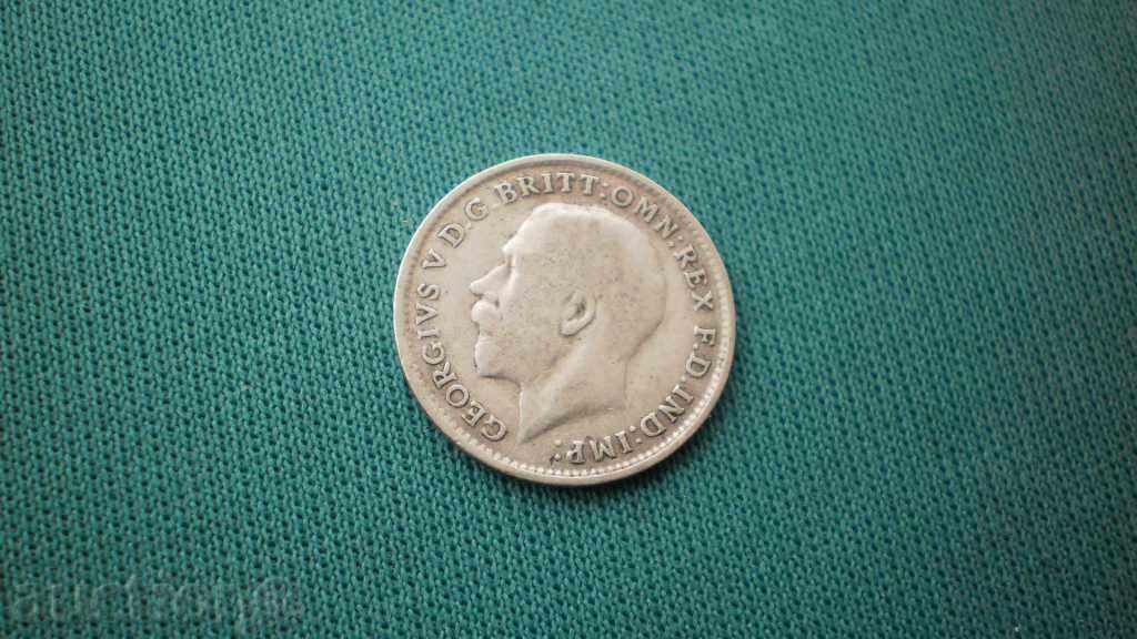 Monede de argint 3 Pence 1918 Anglia cu preț € 2.56 | 5.01 BGN
