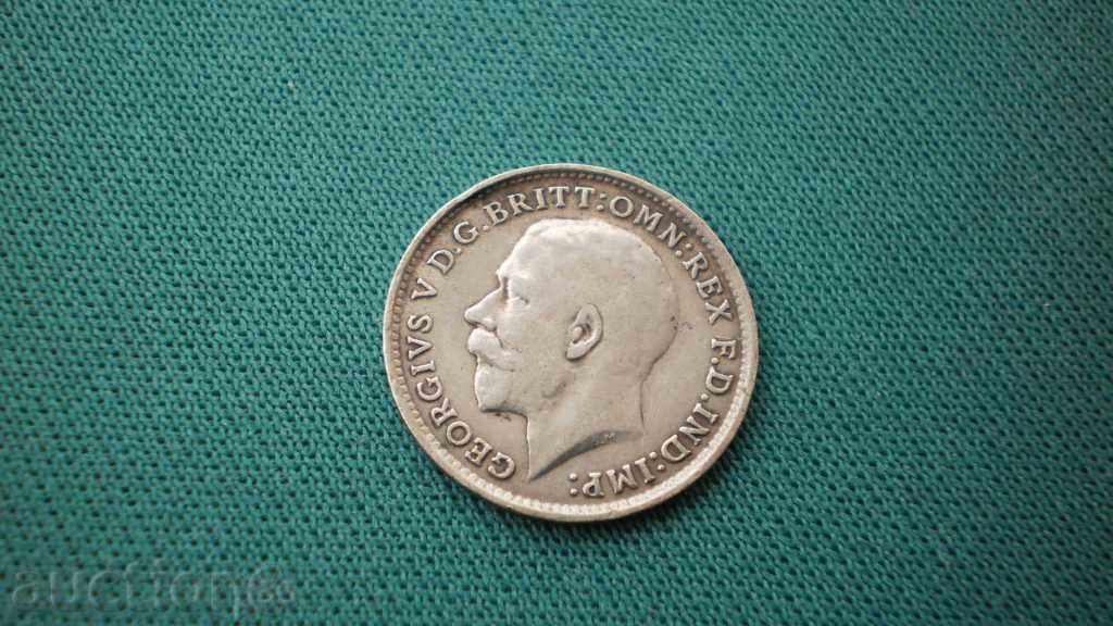 Сребърна Монета  3 Pence  1919  Англия с цена € 3.07 | 6.00 лв.