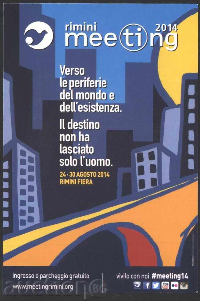Carte poștală Rimini Meeting 2014 din Italia