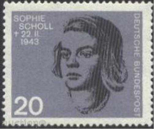 Чиста марка Софи Шол  1964 от Германия