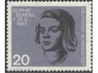 Чиста марка Софи Шол  1964 от Германия