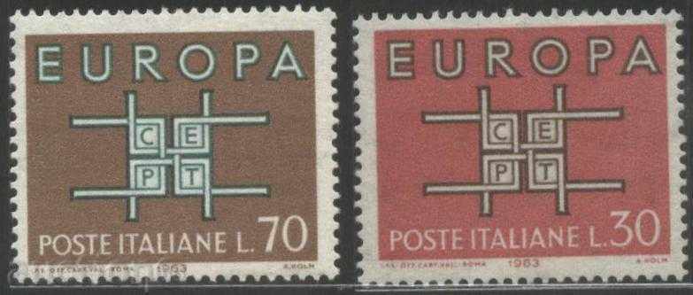 Чисти марки Европа СЕПТ 1963  от Италия