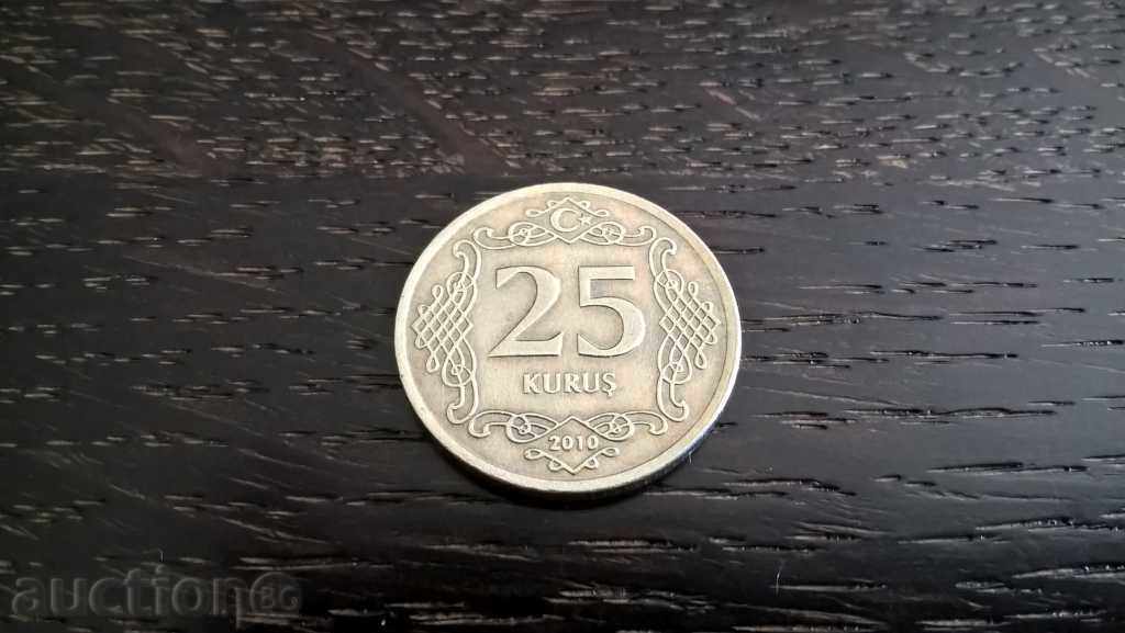 Монета - Турция - 25 куруша | 2010г.