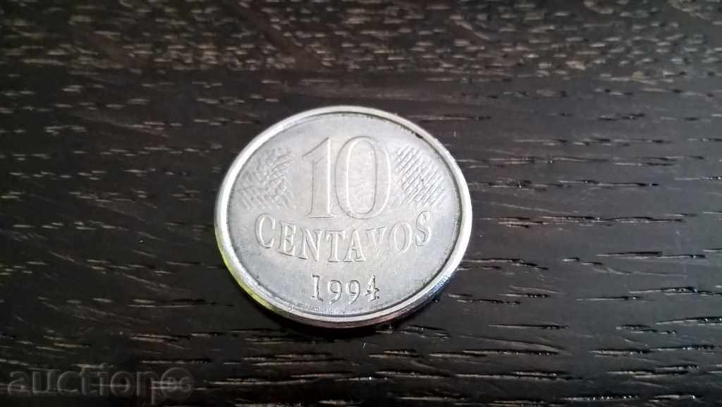 Monede - Brazilia - 10 tsentavos | 1994.
