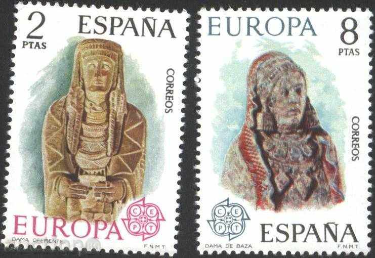 Чисти  марки  Европа СЕПТ  1974  от Испания