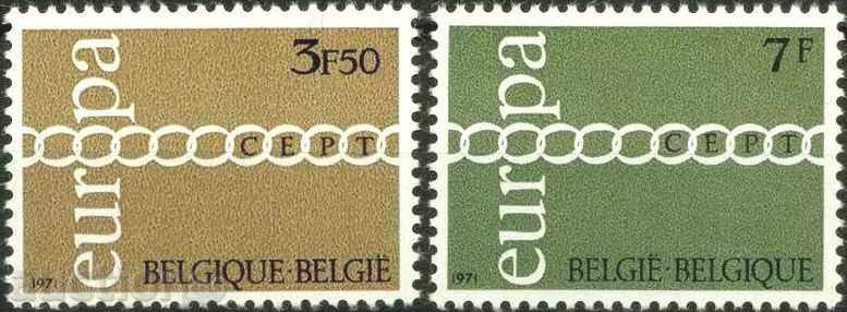 Καθαρό Μάρκες Ευρώπη Σεπτέμβριο του 1971 από το Βέλγιο