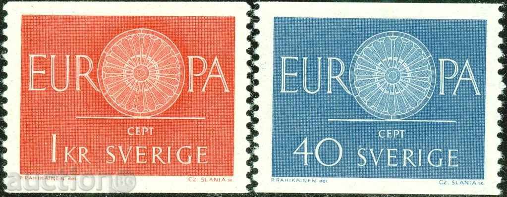 Чисти марки  Европа СЕПТ 1960  от  Швеция
