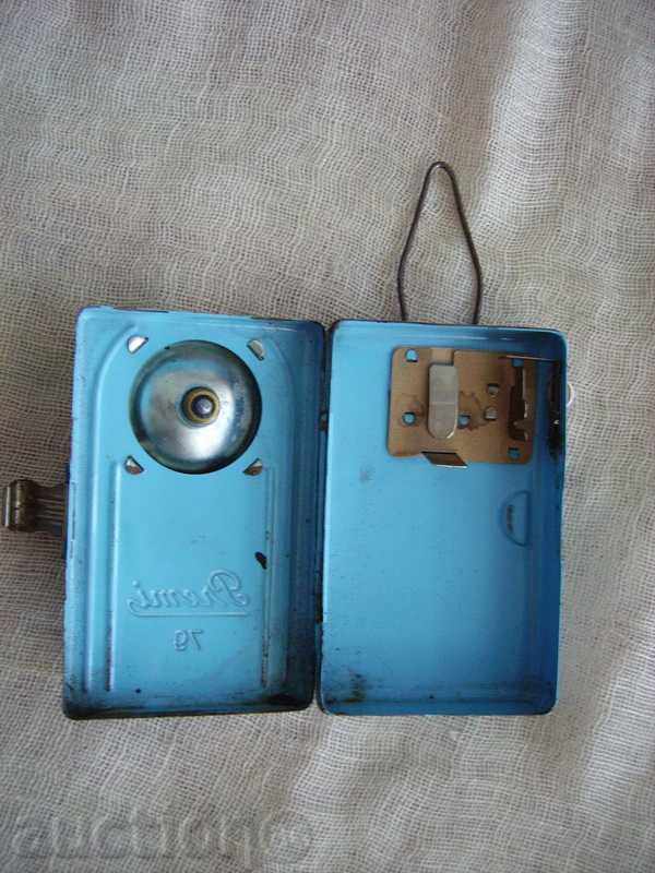 Auction  Ancient military flashlight with magnifying glass of the reflector