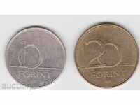 Lot of 10 and 20 forints 1994