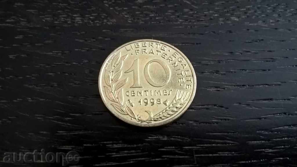 Coin - France - 10 cents 1998 with price 0.70 BGN | € 0.36 Coin - France - 10 cents 1998 with price 0.70 BGN | € 0.36
