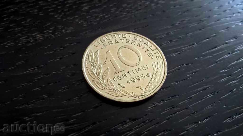 Moneda - Franța - 10 Sentima | 1998.