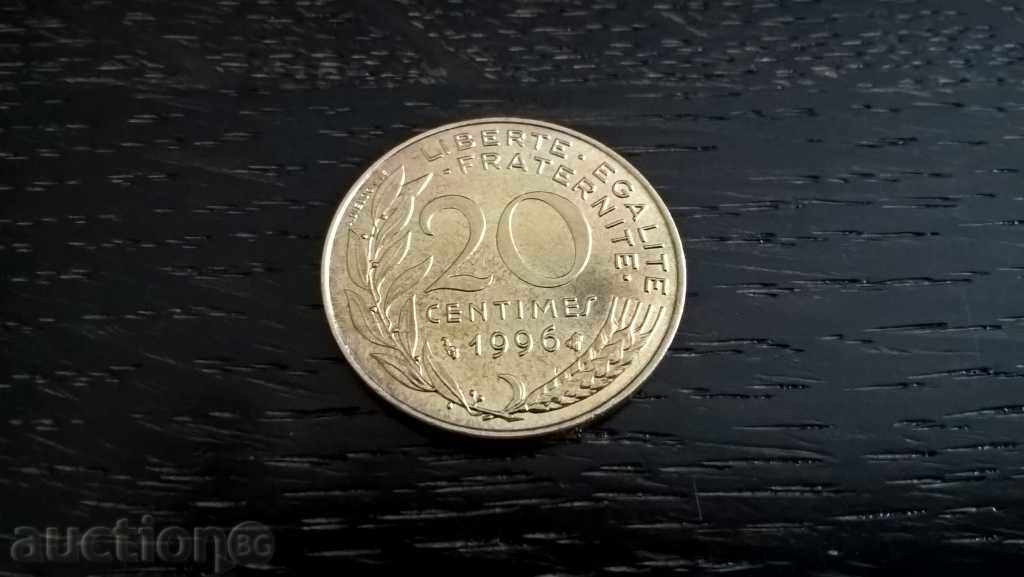 Coin - France - 20 centimeters 1996 with price 0.90 BGN | € 0.46 Coin - France - 20 centimeters 1996 with price 0.90 BGN | € 0.46