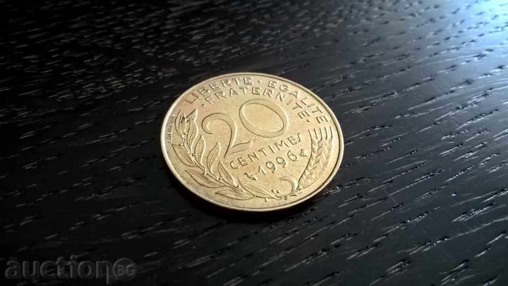Monede - Franța - 20 Sentima | 1996.