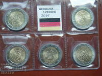 2 Euro 2015 Germania (A, D, F, G, J) „25 ani” - Unc (2 euro)