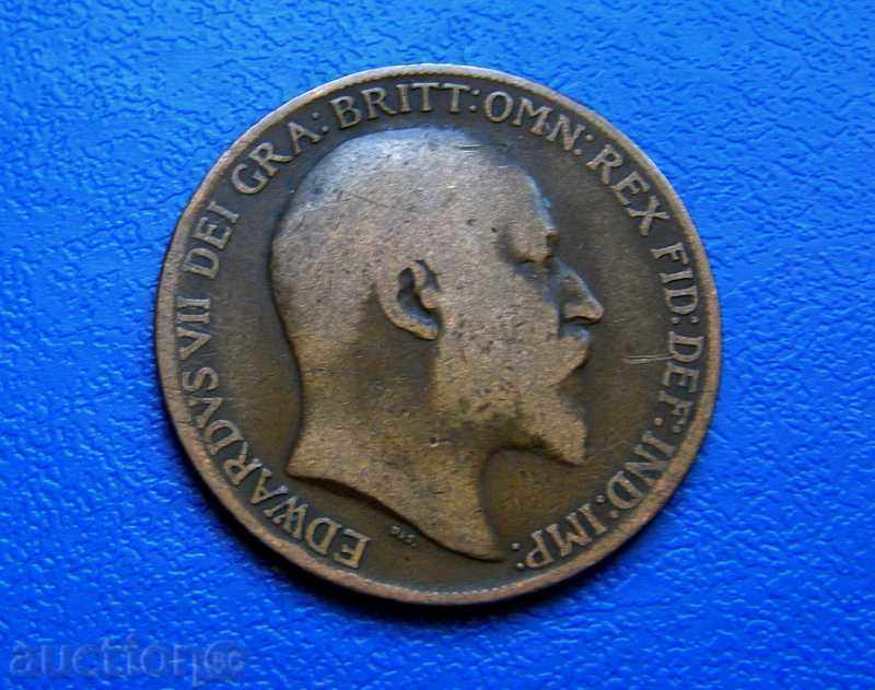 Great Britain 1 penny 1908 with price 2.00 BGN | € 1.02
