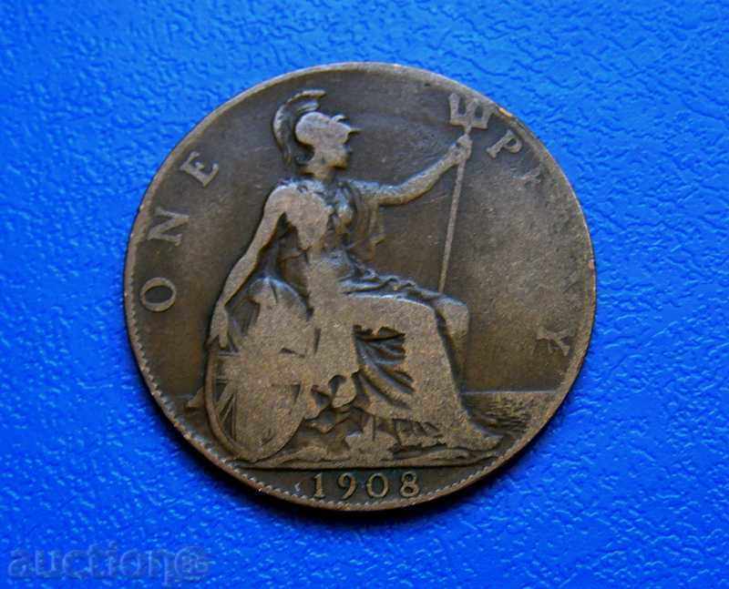 Marea Britanie 1 penny 1908