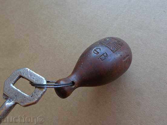 Delivery of Old key from the lock of Turnovo hotel Kingdoms Bulgaria latch Delivery of Old key from the lock of Turnovo hotel Kingdoms Bulgaria latch