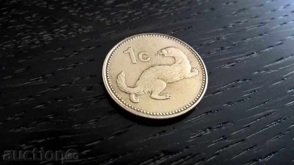 Монета - Малта - 1 цент | 1991г.