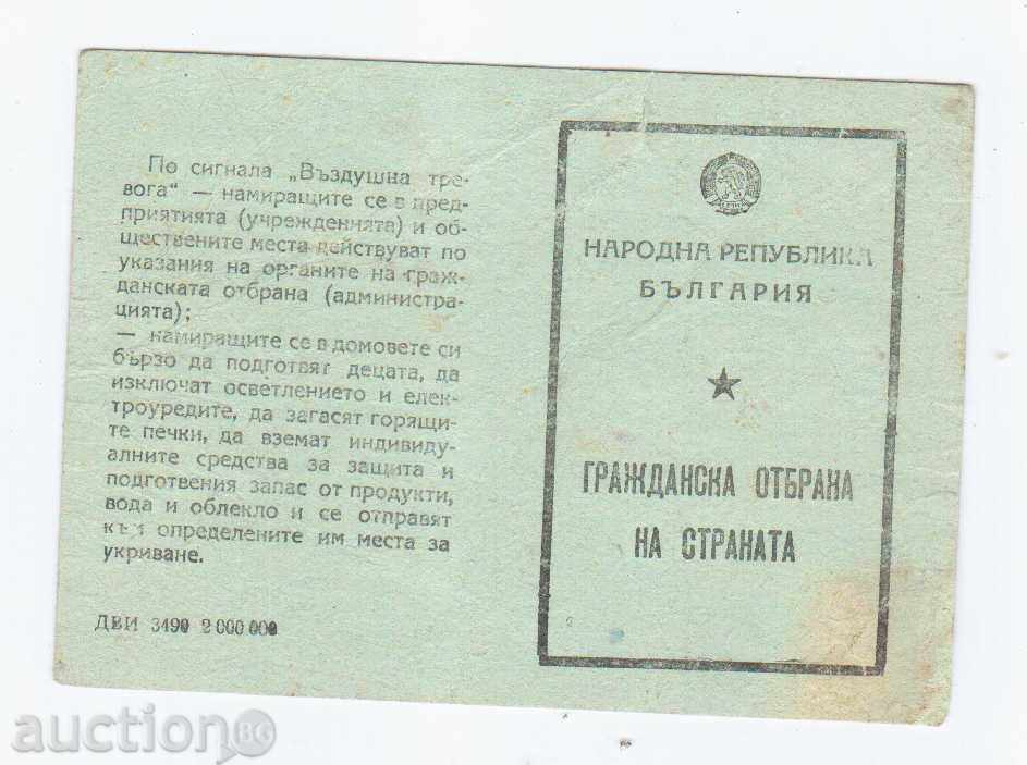 CERTIFICATE FOR A CURRENT COURSE IN CIVIL DEFENSE-1966