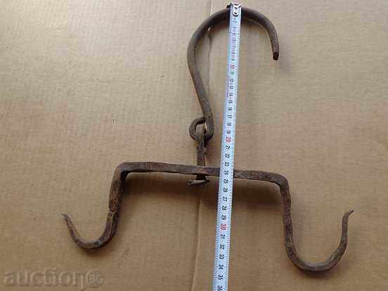 Delivery of An old forged scraping hook, double twin Delivery of An old forged scraping hook, double twin