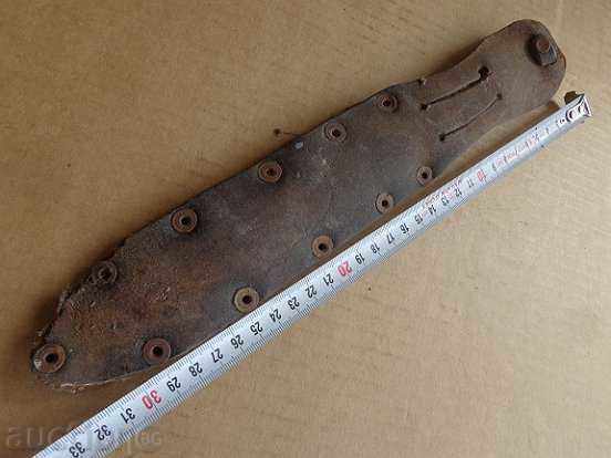 Auction An old leather bayonet, a knife, a sheath Auction An old leather bayonet, a knife, a sheath