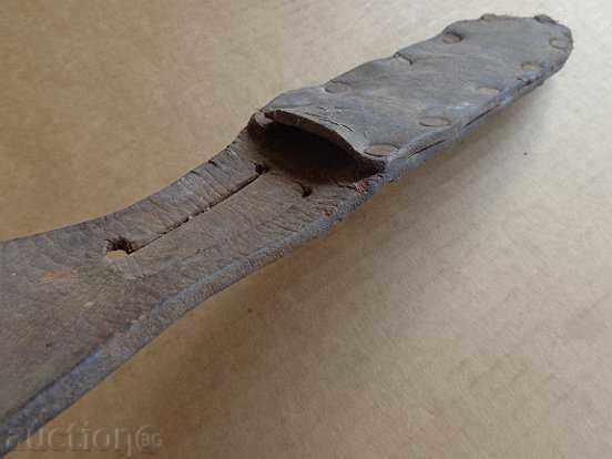 An old leather bayonet, a knife, a sheath - 6 An old leather bayonet, a knife, a sheath - 6
