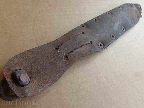 An old leather bayonet, a knife, a sheath - 7 An old leather bayonet, a knife, a sheath - 7