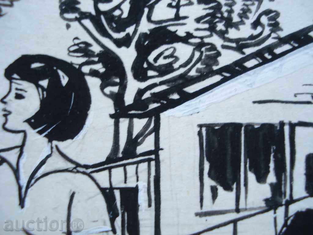 1071 Nikola Tuzusov At the Villa drawing P15 / 24 cm with price 20.00 BGN | € 10.23 1071 Nikola Tuzusov At the Villa drawing P15 / 24 cm with price 20.00 BGN | € 10.23