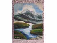 ζωγραφική, λάδι, χαρτόνι - υπογεγραμμένο