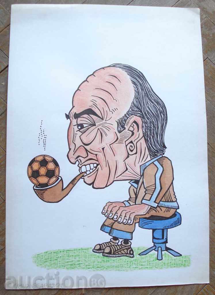 1086 Stoyan Grozdev football cartoon Enzo Beardzot P.25 / 35