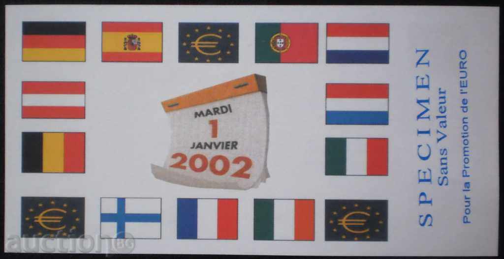 Bancnotă Franța SPECIMEN 200 EURO 1998 UNC Bancnotă rară cu preț € 12.78 | 25.00 BGN