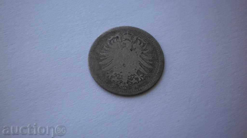 Argint Germania 20 pfennig 1875 D Coin Rare cu preț € 7.67 | 15.00 BGN Argint Germania 20 pfennig 1875 D Coin Rare cu preț € 7.67 | 15.00 BGN