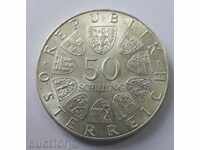50 de șilingi argint Austria 1974 - monedă de argint